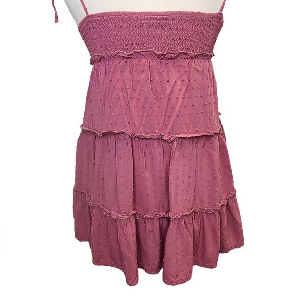 SHEIN Dot Frill Trim Cami Mauve Lined Mini Dress S (4) - Picture 5 of 13